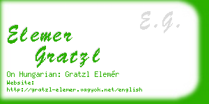 elemer gratzl business card