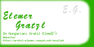 elemer gratzl business card